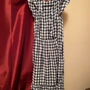 Checker blue and white dress 411